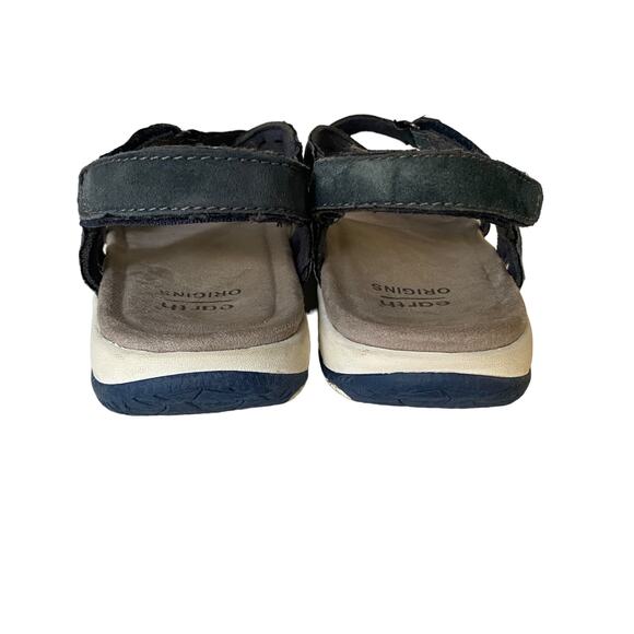EARTH ORIGINS Women's Size 7M Savoy Sammie Sandals Blue Strappy Comfy Leather - Picture 4 of 13
